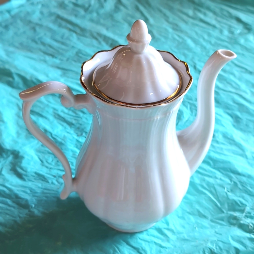Vintage Walbrzych Empire Gold Coffee Pot